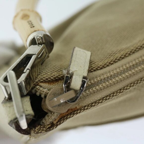 GUCCI Bamboo Hand Bag Canvas Beige 001 3865 Auth 68021 - Picture 9 of 15